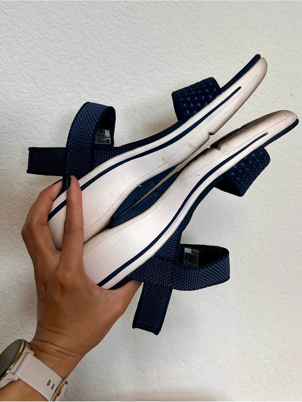 Skechers Navy and White Arch Fit Sport Sandals